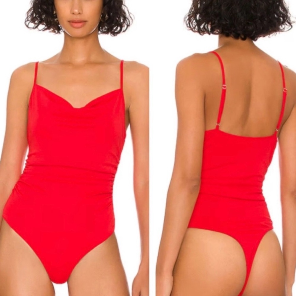Cinq a Sept Marta Bodysuit in Chili Pepper. EUC Size S.